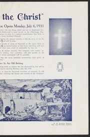 1931 Easter Sunrise Service Program