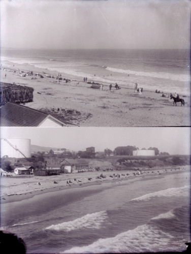 Families Relaxing at the Beach