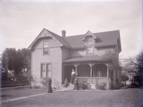 House with Women in Front Yard