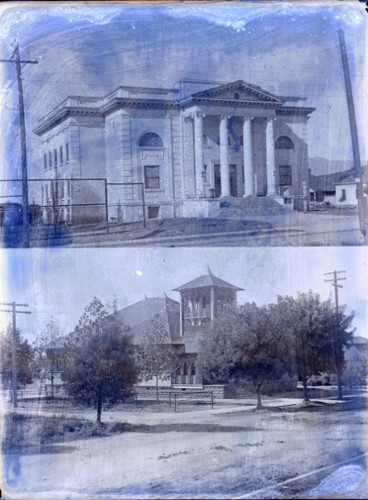 Carnegie Library and Protestant Church buildings