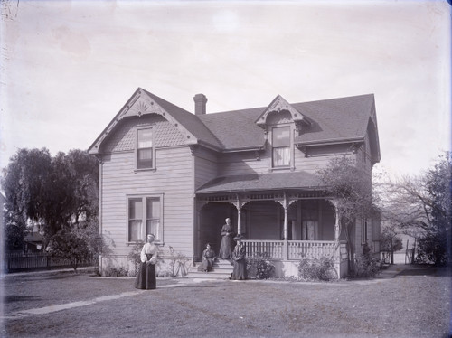 House with Women in the Front Yard