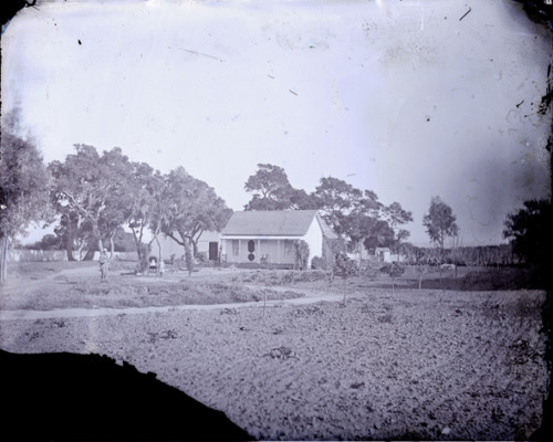 Farm with Man and Children in Yard