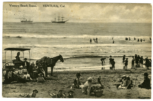 Ventura Beach Scene Post Card