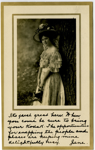 Photograph of Woman Advertisement Postcard