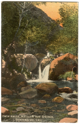 Twin Falls, Matilija Hot Springs, Ventura County, Cal