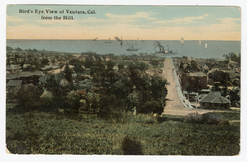 Bird's Eye View of Ventura, Cal. from the Hill, 1911