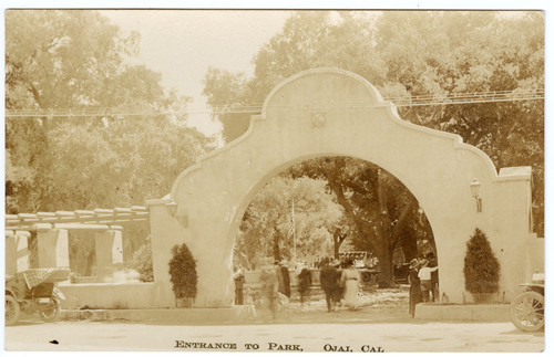 Entrance to Park, Ojai, Cal