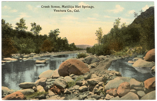 Creek Scene, Matilija Hot Springs, Ventura County, Cal