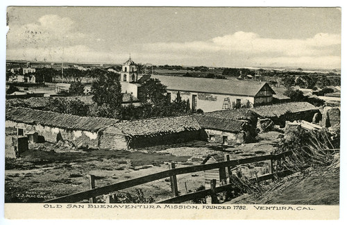 Old San Buenaventura Mission Post Card