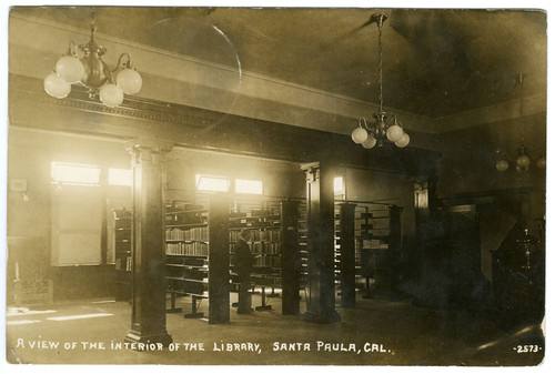 View of the Interior of the Library, Santa Paula