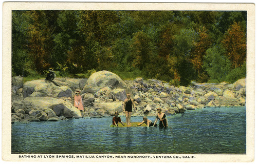 Bathing at Lyon Springs, Matilija Canyon, Near Nordhoff