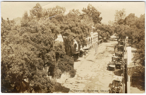 West from Post Office Tower, Ojai, Cal