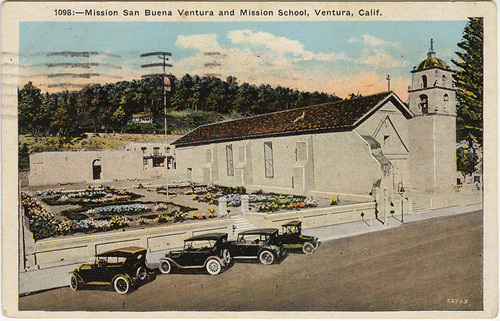 Mission San Buena Ventura and Mission School, Ventura, Calif. 1928