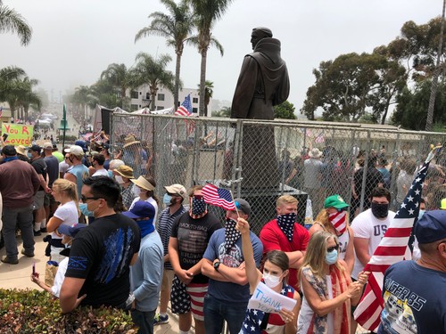 Serra Statue Protest