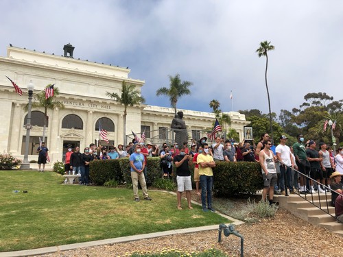 Serra Statue Protest