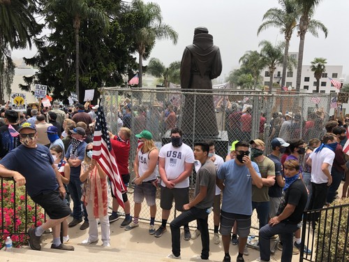 Serra Statue Protest