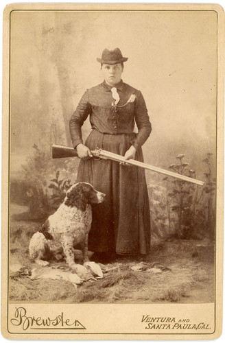 Evelyn Barnett with Gun and Dog