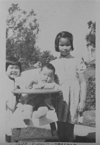 Luana, Ronald, and Barbara Jue as Children