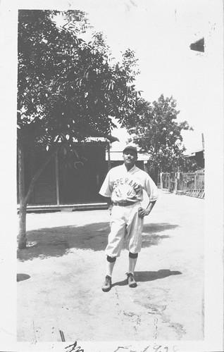 Dolores Sanchez in Baseball Uniform