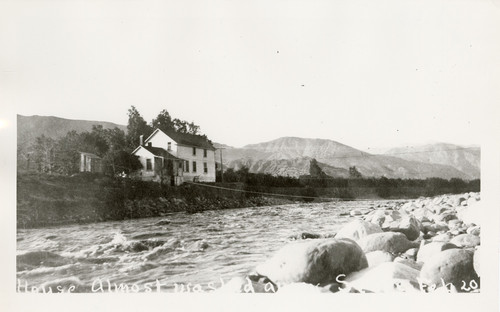 House Overlooking Flooded Sespe Creek