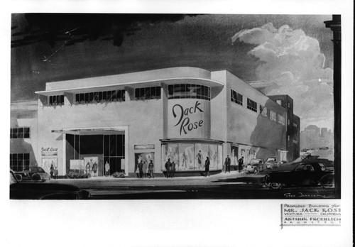 Architect's Drawing of Proposed Jack Rose Store