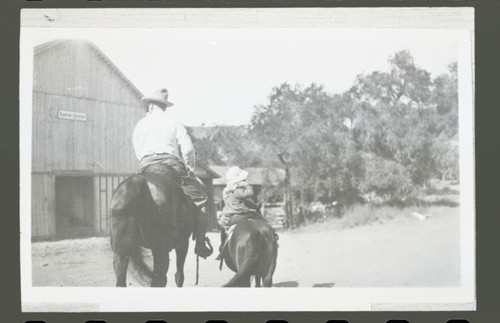 Katherine L. Hoffman and Walter H. Hoffman, Jr. Riding Horses at Rancho Casitas