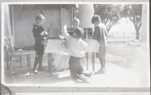 Children Building Native American Houses