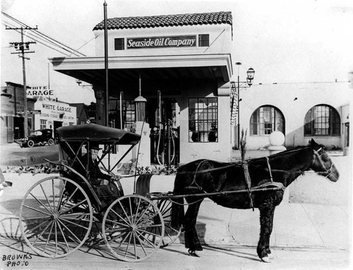 James Crothers Sits in Horse and Buggy