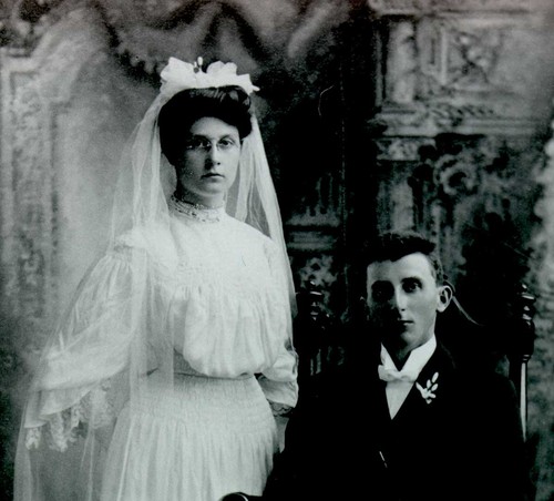 Albert Pfeiler and Lydia Fricker Pfeiler Wedding Portrait