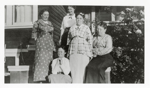 Ricker Sisters on Steps of Mrs. Todd's Home