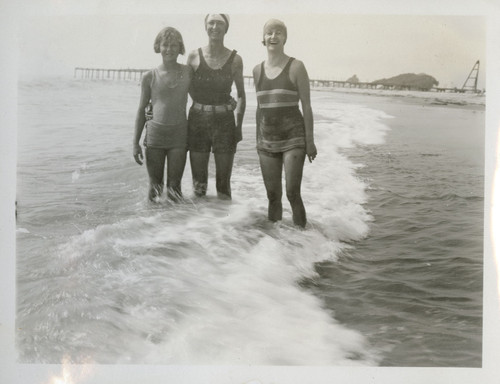 Staunton Family at Ventura Beach, Two Photos