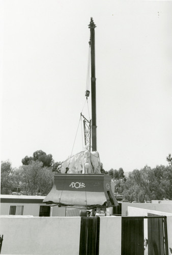 Moving Adohr Cow to Ventura County Historical Museum