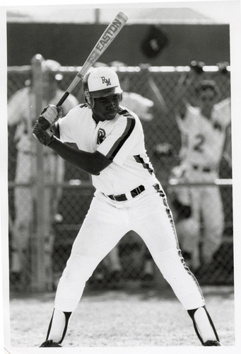 Dmitri Young, in the Oxnard Rio Mesa High School Baseball Team Uniform