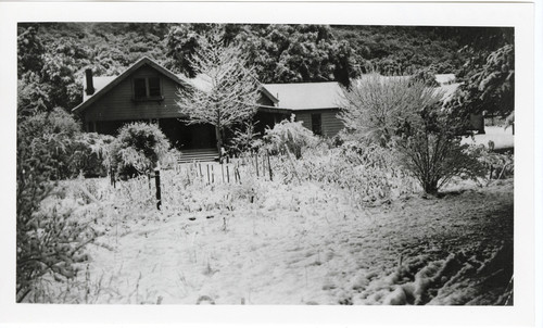 Rancho Casitas Foreman's House with Snow on Ground