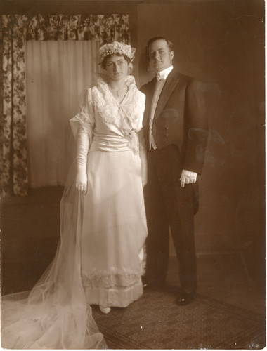 Edith May Hobson & Walter Henry Hoffman, Jr. Wedding Portrait