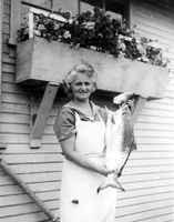 Marguerite Welton Holding a Fish