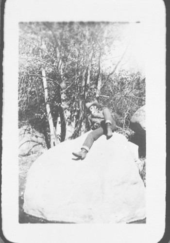 Charlie Ruiz Lying on Rock