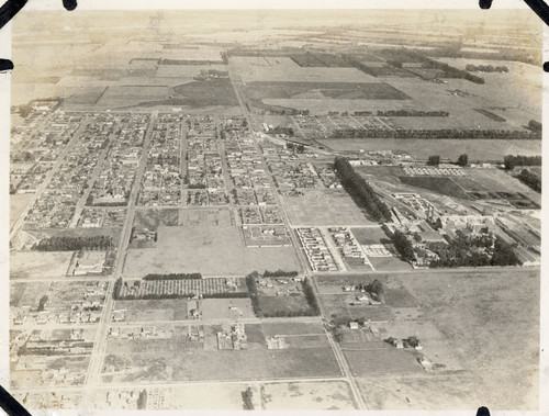 Aerial View of Oxnard, Looking North Between Oxnard Boulevard and C Street