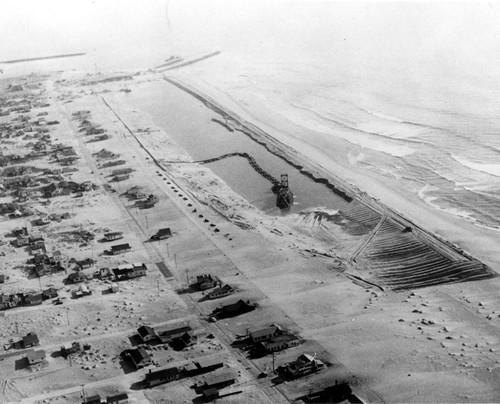 Dredging to Build Channel Islands Harbor, Aerial View