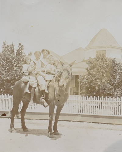 Four Children on Horse