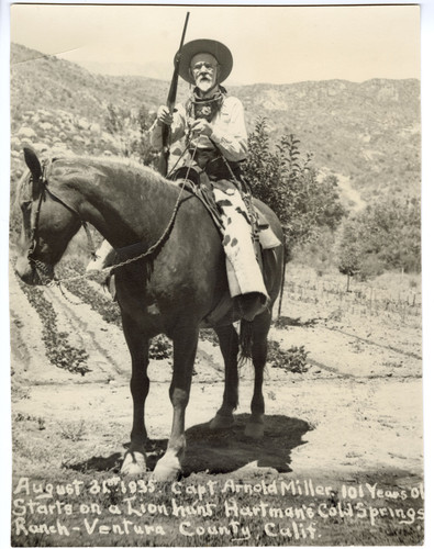 Captain Arnold Miller on Horseback