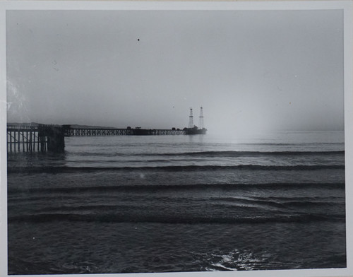 Oil Derricks at End of Pier