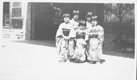 Young Girls Wearing Kimonos