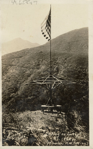 Flag on Lookout Point, Wheeler Hot Springs