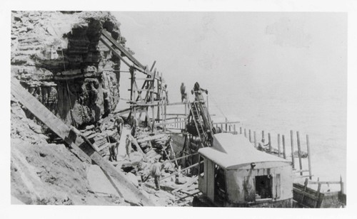 Constructing Sea Wall Along Highway 1