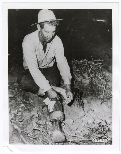 Portrait of a Weary Firefighter, 1948 Wheeler Springs Fire