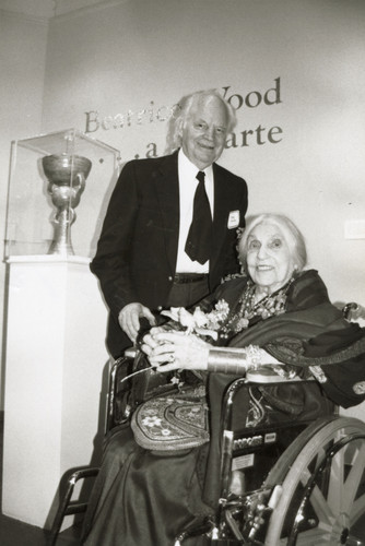 Otto Heino and Beatrice Wood at "Beatrice Wood ... a la Carte" Exhibit