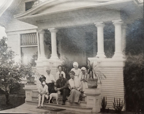 E. W. Daily Family Sitting on Porch