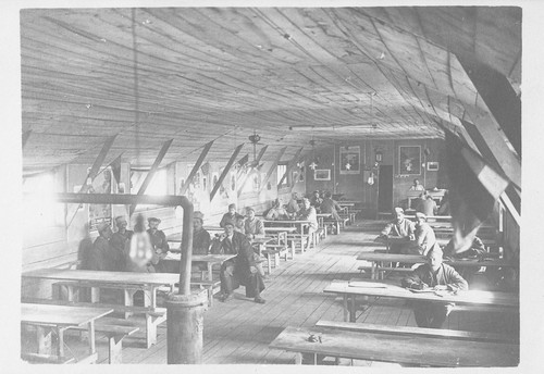 U.S. Army Soldiers in Dining Hall in France, World War I