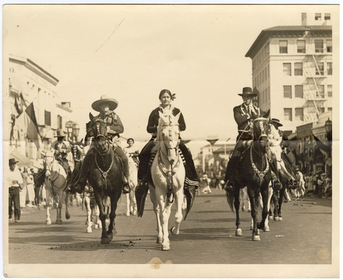 Carmen Camarillo Riding in Fiesta Parade